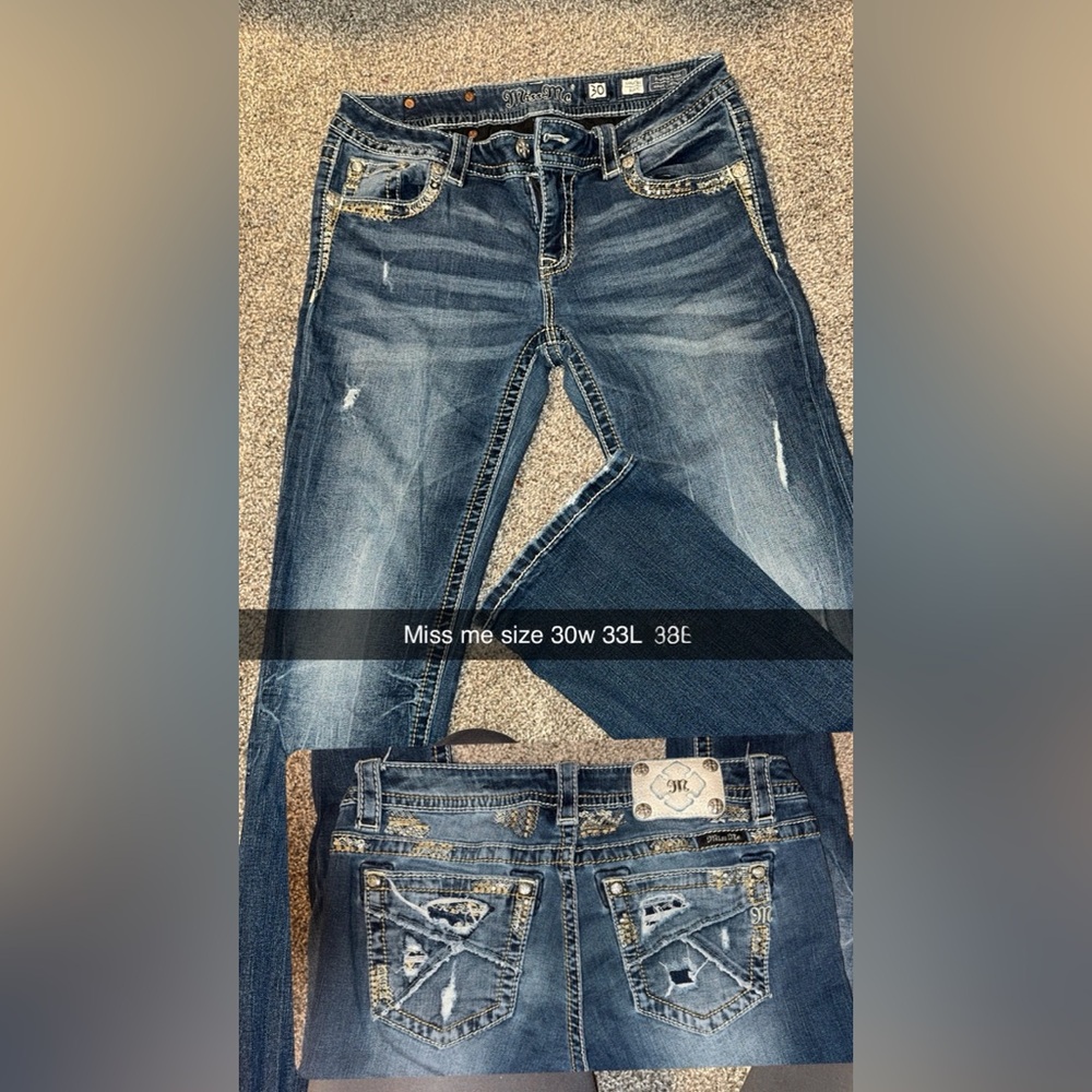 Miss Me Distressed Blue Boot Cut Jeans